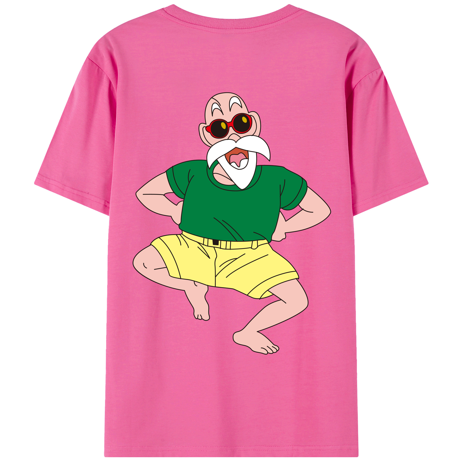 （画像用） ドラゴンボール 亀仙人（かめせんにん） DRAGON BALL Master Roshi Kame Sennin レディース半袖Tシャツ(バックプリント)
